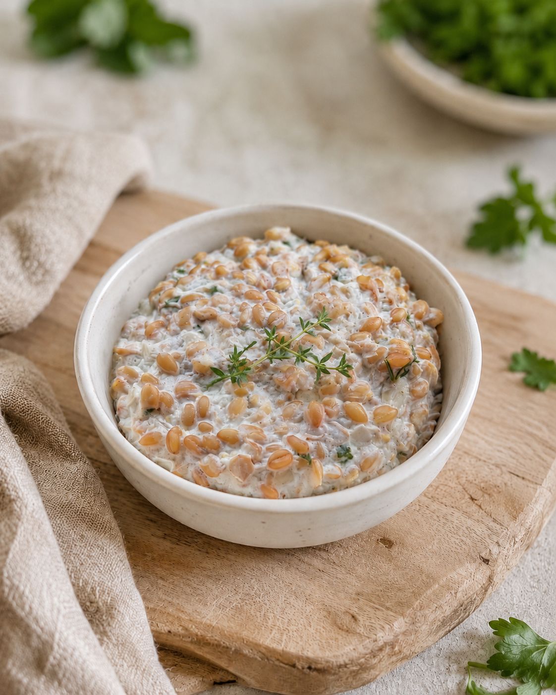 Risotto d'épeautre aux herbes fraîches